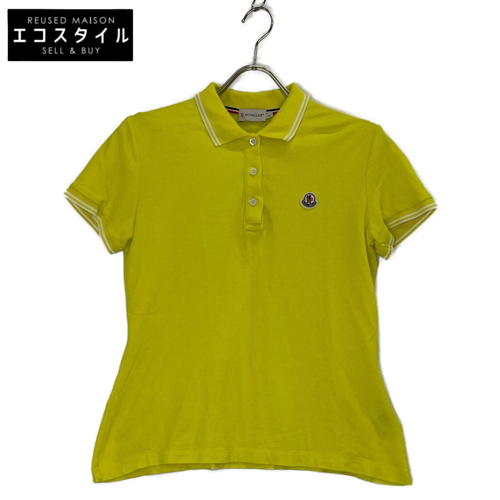 【新品】MONCLER 2トーンカラー 襟ロゴ ポロシャツ/鹿の子 M 新品】MONCLER 2トーンカラー 襟ロゴ ポロシャツ/鹿の子 M 新品