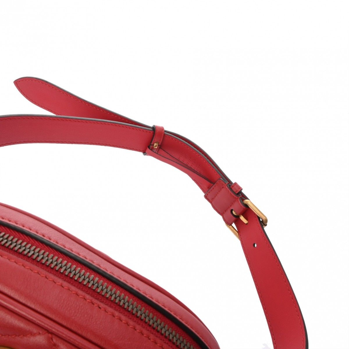 グッチ GGマーモント ベルトバッグ レッド 476434 レディース レザー