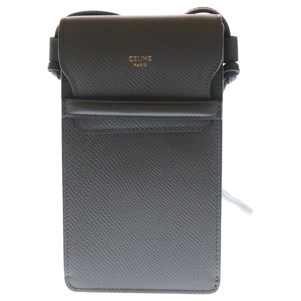 CELINE セリーヌ Phone pouch with Flap モバイルポーチ スマホケース グレー