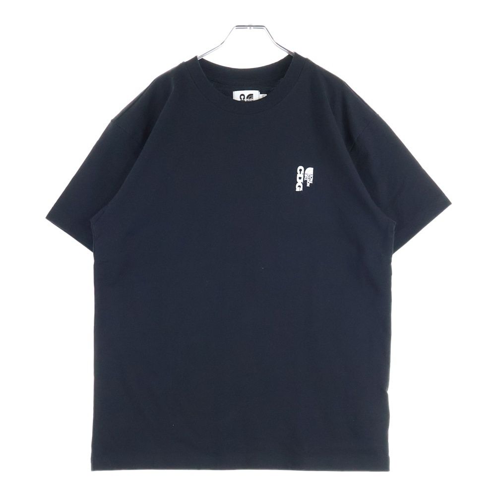 COMME des GARCONS CDG コムデギャルソン シーディージー 23 AW THE NORTH FACE フロントロゴプリント クルーネック半袖Tシャツ カットソー ブラック SM T 002