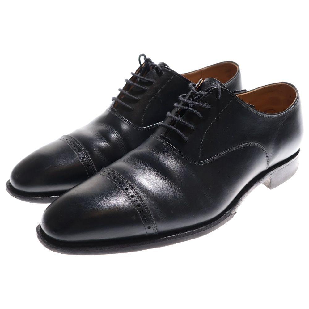 SCOTCH GRAIN スコッチグレイン パンチドキャップ オデッサIII ストレートチップ レースアップ レザー ドレス ビジネス シューズ ブラック 908 BL
