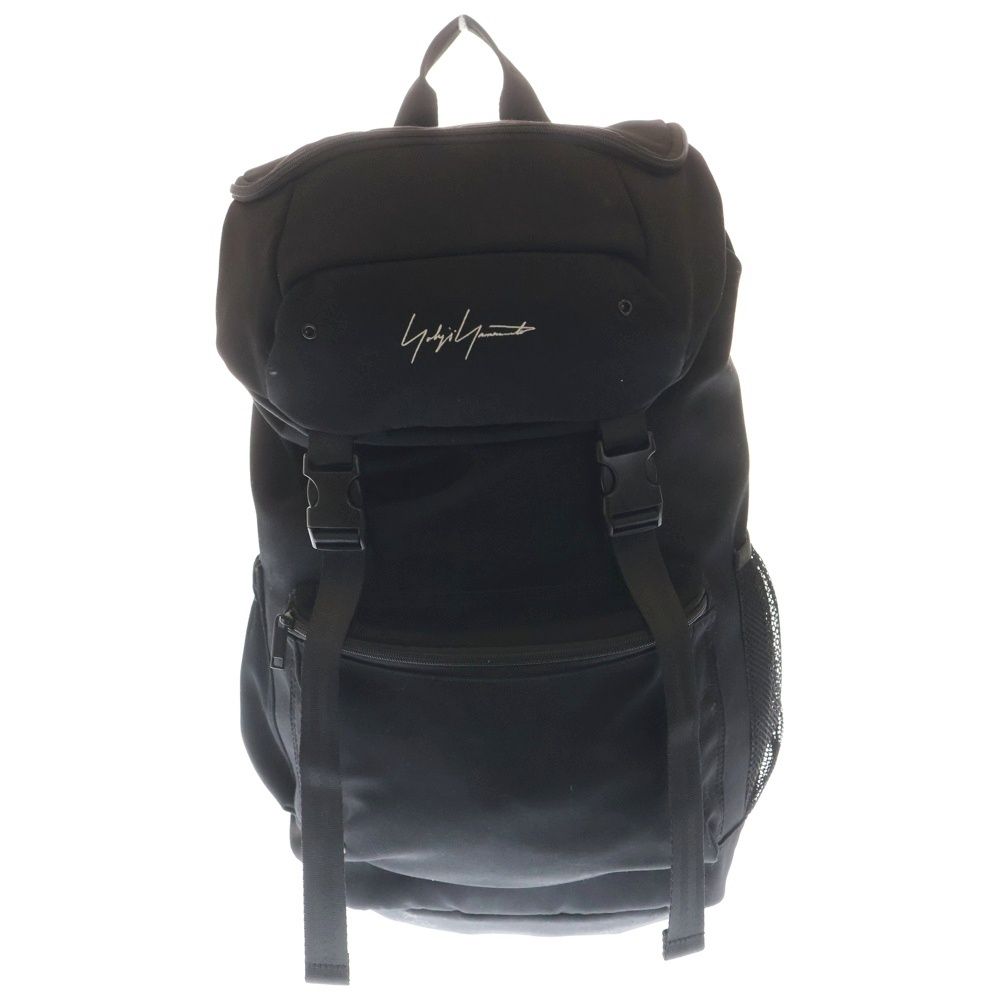 Yohji Yamamoto ヨウジヤマモト YY NYLON シグネチャー ナイロン フロント刺繍 バックパック ブラック I 19 943 1 03
