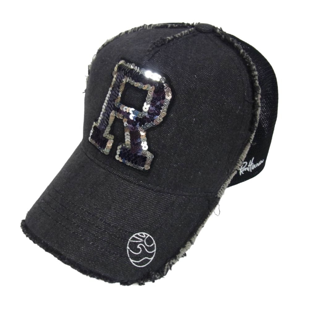 ヨシノリコタケ YOSHINORI KOTAKE Ron Herman ロンハーマン R ロゴ デニム キャップ ブラック系