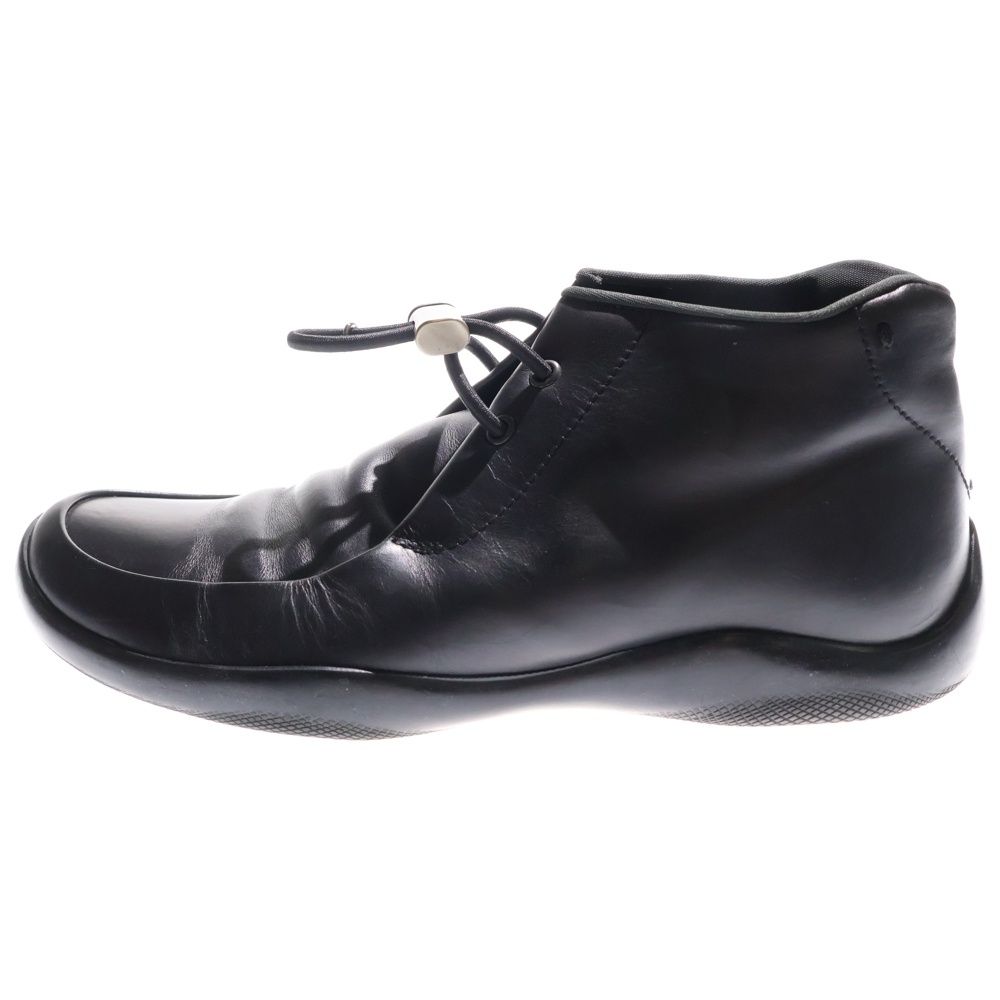 PRADA SPORT プラダ スポーツ レザー ハイカット ドライビングシューズ チャッカブーツ ブラック 743