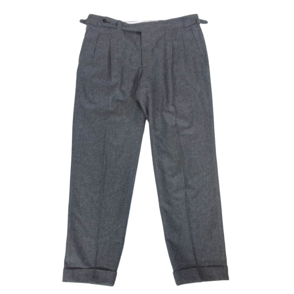 イガラシトラウザーズ BEAMS ビームスF別注 裾ダブル ウール パンツ グレー系 48