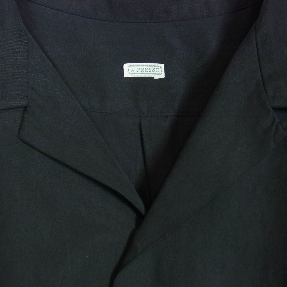 A.PRESSE アプレッセ 25SS 25SAP-02-03H Silk Cotton Open Collar L/S