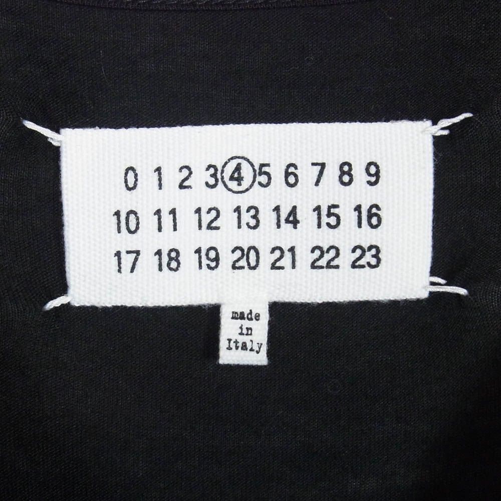 MAISON MARTIN MARGIELA メゾンマルタンマルジェラ 14SS S51GC0329 4ライン 四つタグ 肩切替 半袖 Tシャツ カットソー ブラック系 S【中古】 Maison Margiela（旧Maison Martin Margiela） - MAISON MARTIN