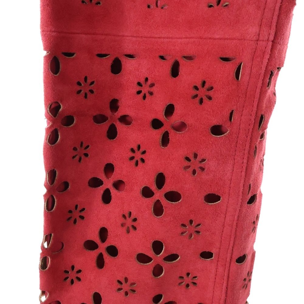 レザーパンツ レッド