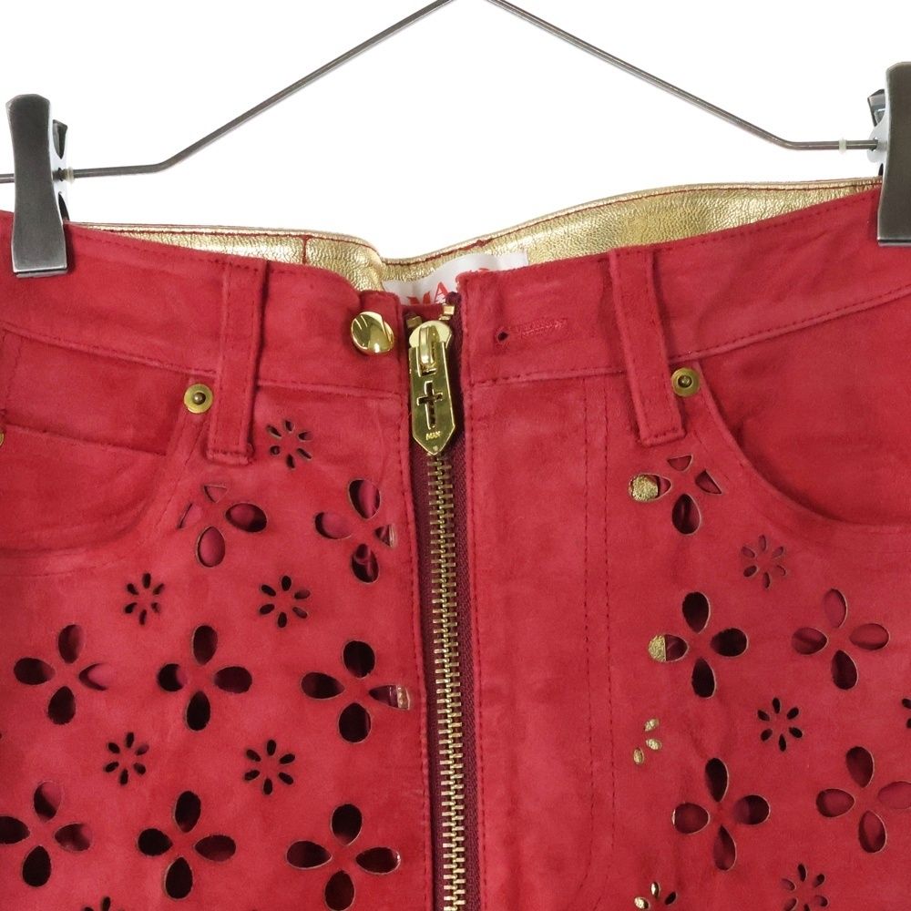 レザーパンツ レッド