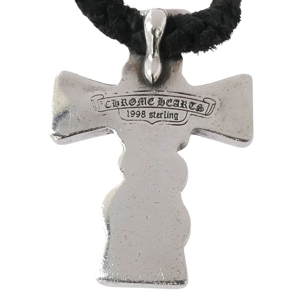  CHROME HEARTS クロムハーツ 原本無 CELTIC CROSS XS ケルティッククロス w レザーブレード ネックレス シルバー系 ブラック系 ネックレス アクセサリー