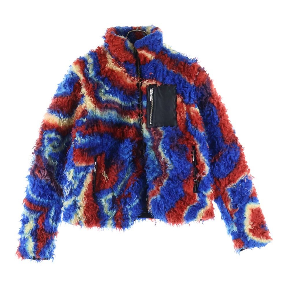 MASU エムエーエスユー 22 AW FUTURE X レザーポケット ジップアップ ファー フリースジャケット マルチカラー MVFW BL 0622 レディース