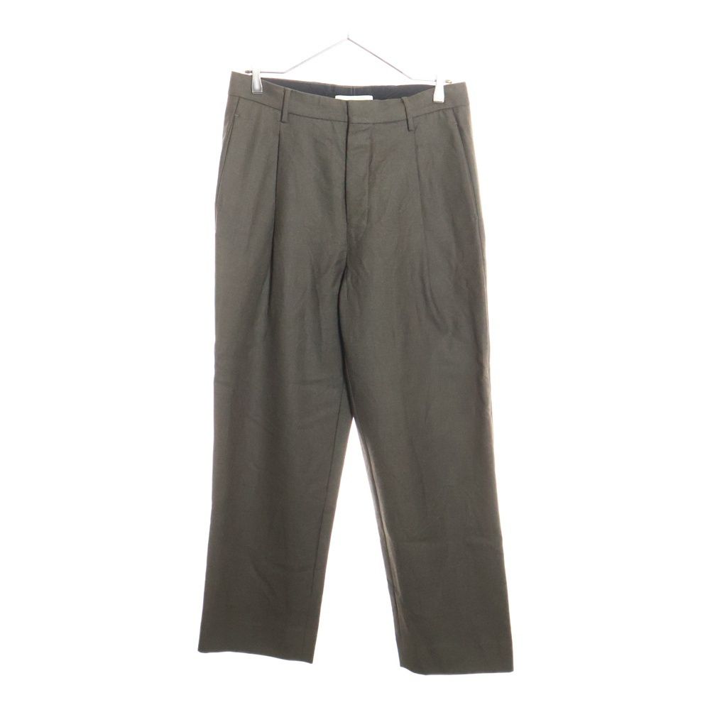 LEMAIRE ウールスラックス LEMAIRE (ルメール) タック ウールスラックスパンツ グレー - メルカリ