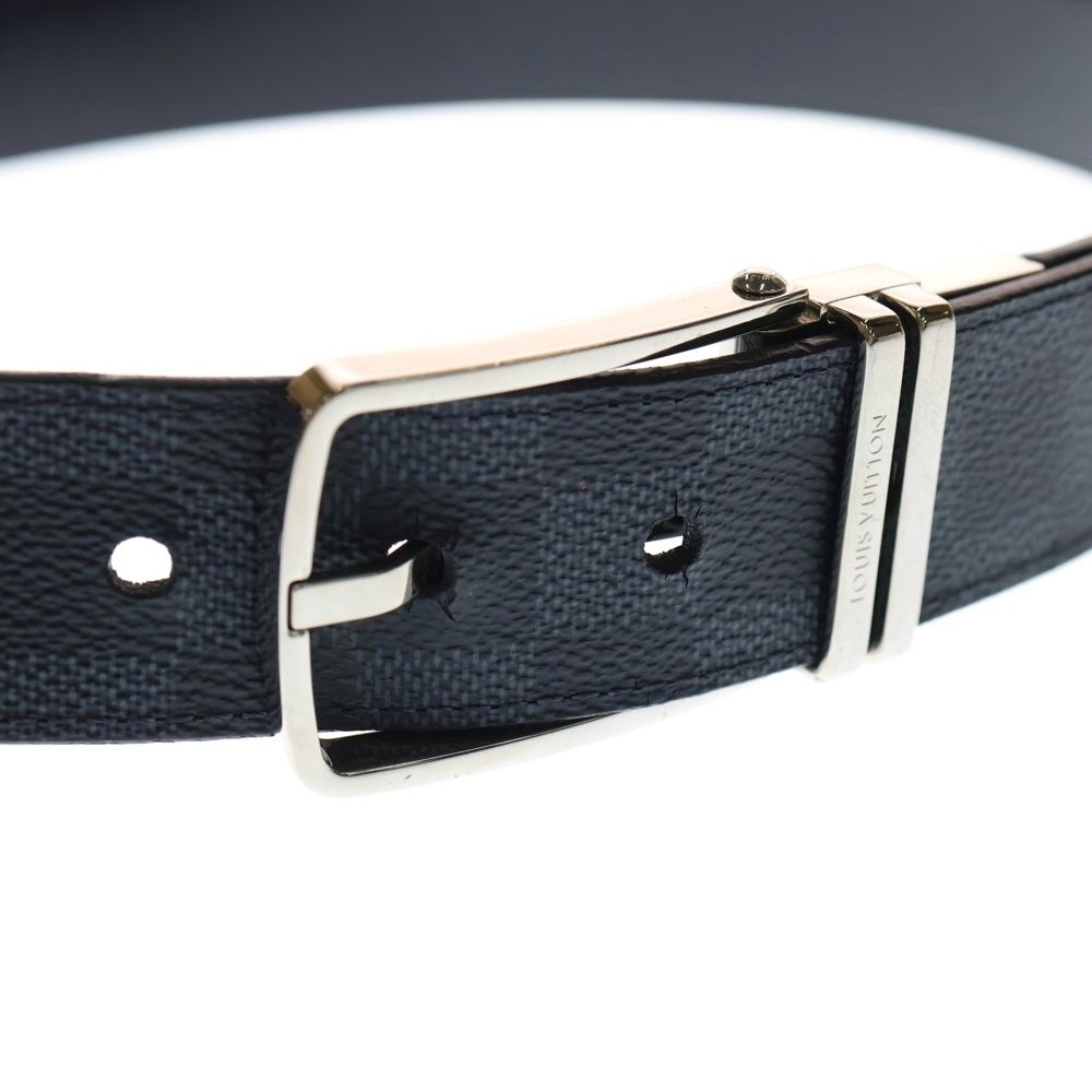  LOUIS VUITTON ルイヴィトン サンチュールボストン ダミエ コバルト リバーシブル レザー ベルト ブラック M 9216 BC 0136 ベルト 小物