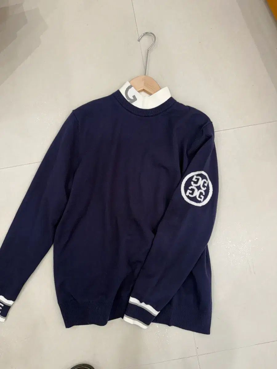 メンズ G FORE ジーフォア ネイビー ゴルフ 防風ニット