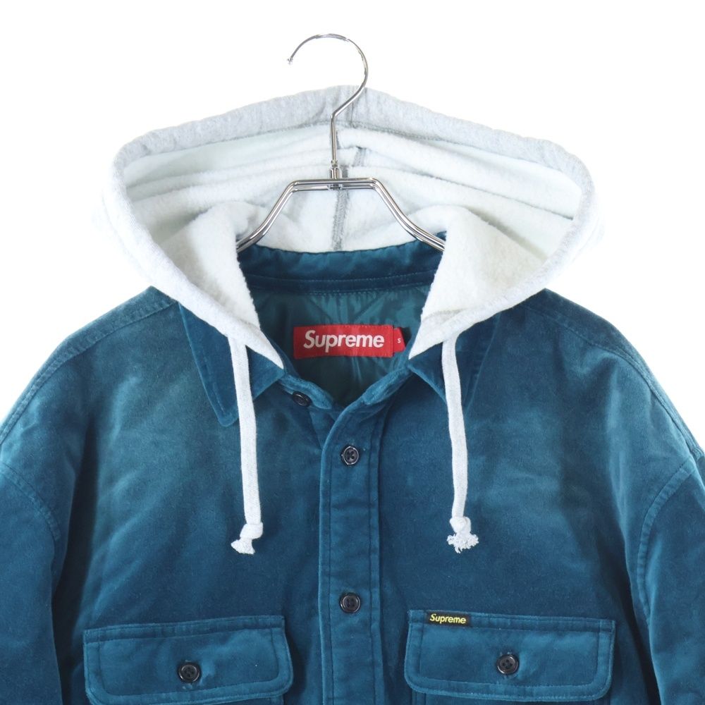 SUPREME (シュプリーム) 25AW Quilted Lined Hooded Velvet Shirt