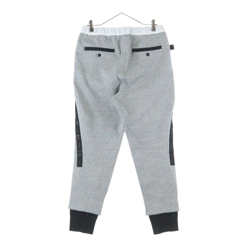 NIKE ナイキ 20 AW sacai FLEECE PANTS サカイ ナイロン切替 ウエストベルト フリース スウェットパンツ グレー CZ 4698