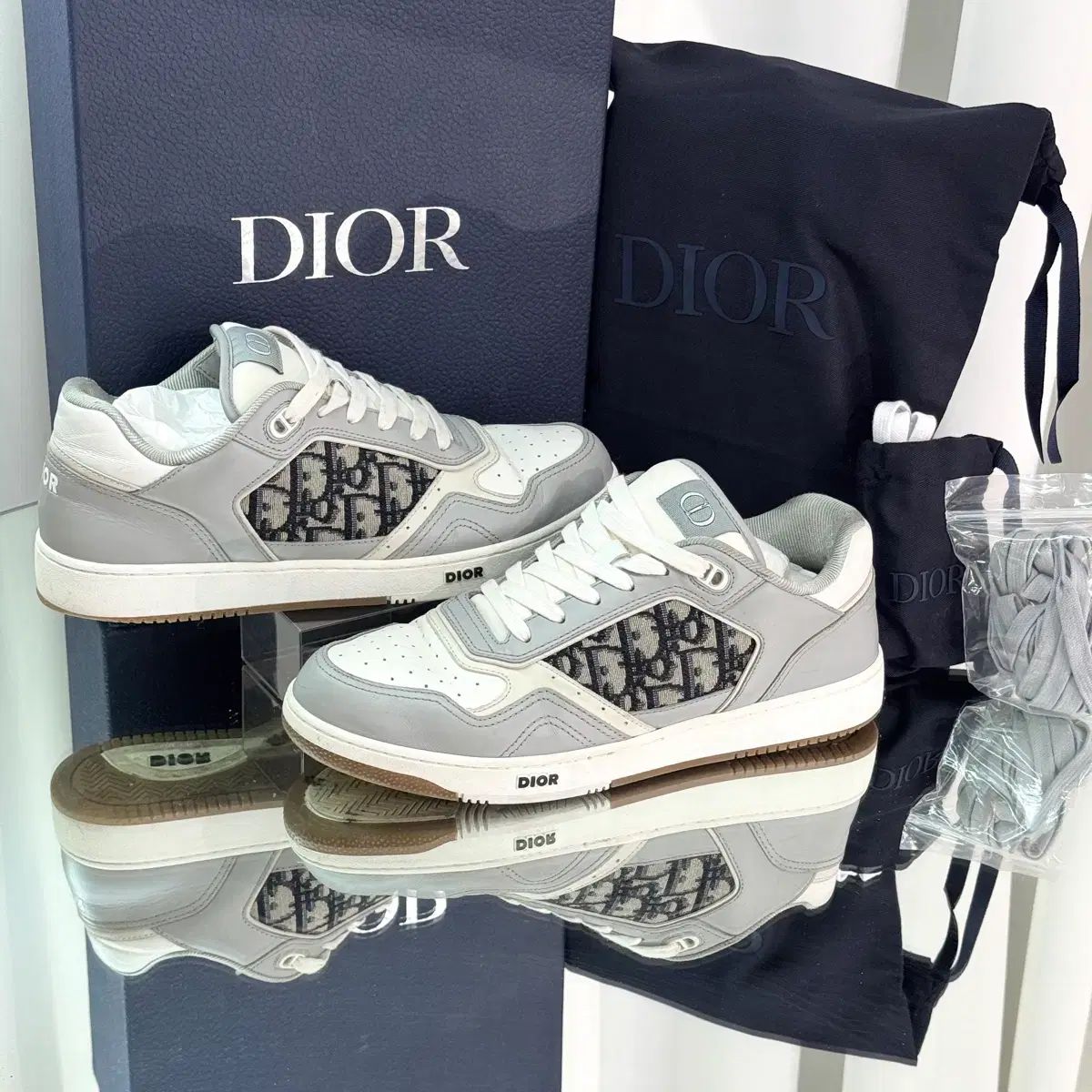  ディオール B 27 オブリーク ロートップ スニーカー スニーカー 靴