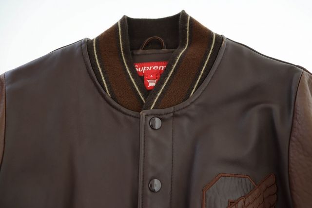 シュプリーム SUPREME 05AW Wing Foot Leather Varsity Jacket