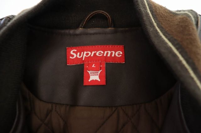 シュプリーム SUPREME 05AW Wing Foot Leather Varsity Jacket