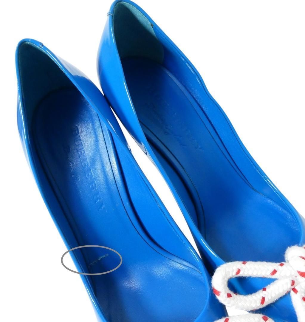 極美品 BURBERRY LONDON ENGLAND バーバリー サイズ39 約25 エナメル