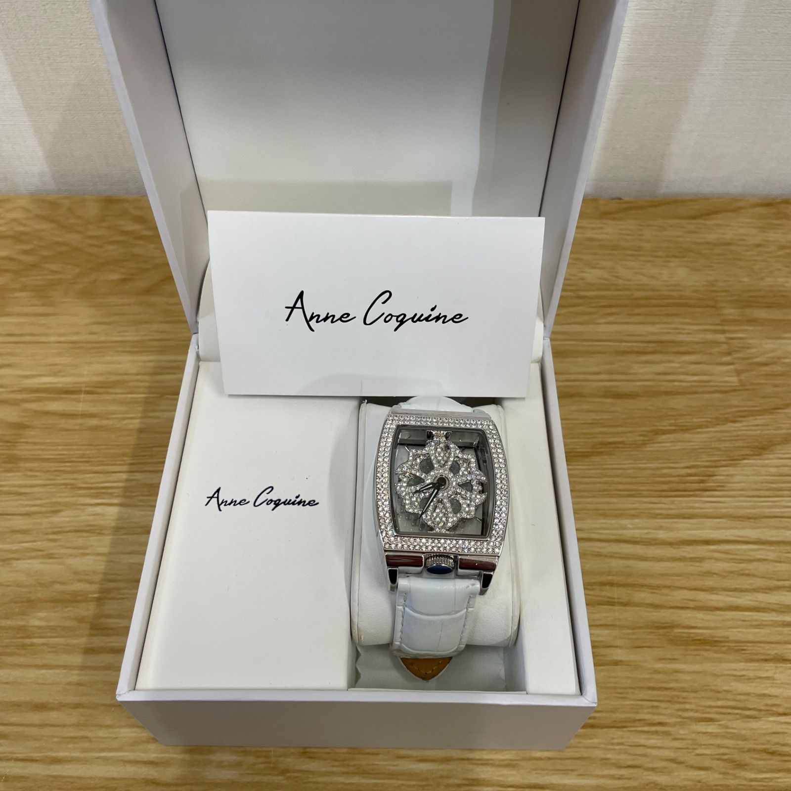 アンコキーヌ AnneCoquine 1121 0101 スケルトン クォーツ時計 不動 A 26 0001