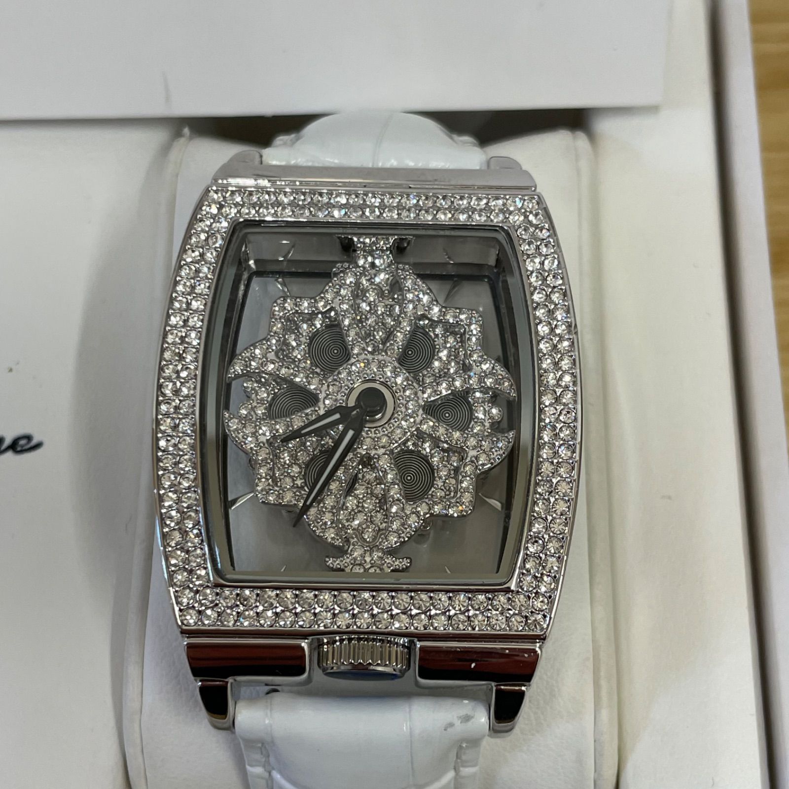 アンコキーヌ AnneCoquine 1121 0101 スケルトン クォーツ時計 不動 A 26 0001