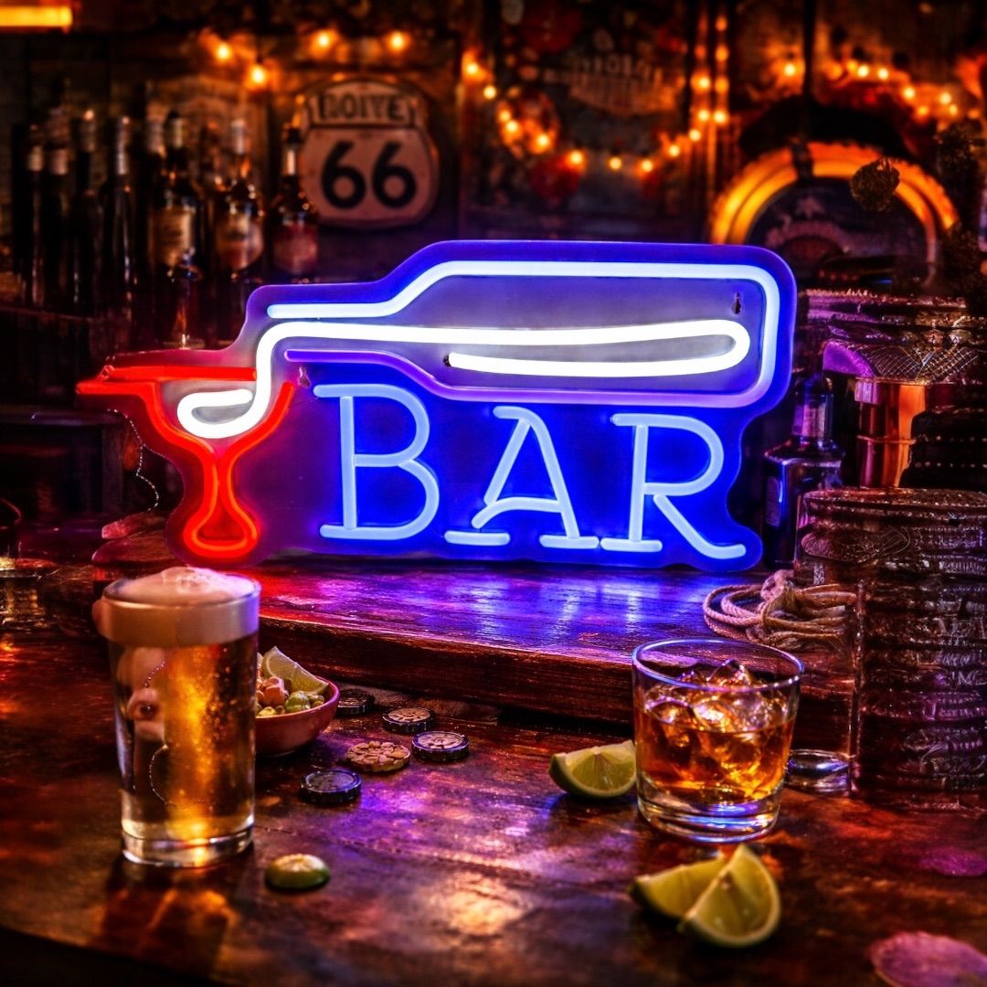 アメリカンバーカルチャー】BAR ネオンライト LEDネオン看板 USB給電