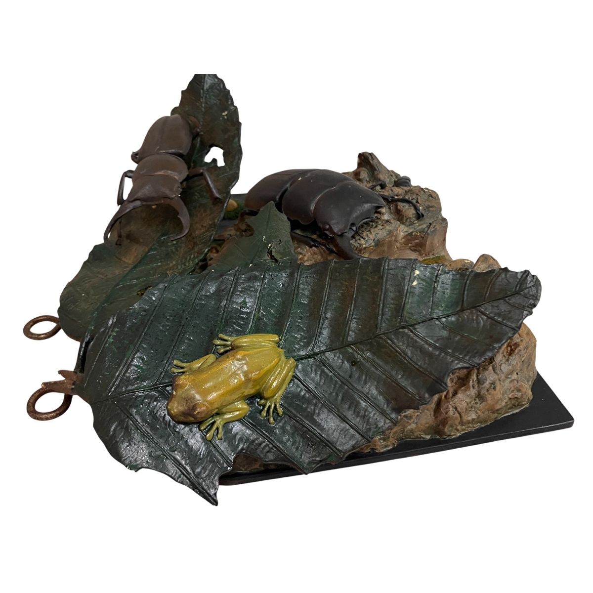 詳細不明 ジオラマ クワガタ カエル 自然 コレクション品 キット フィギュア