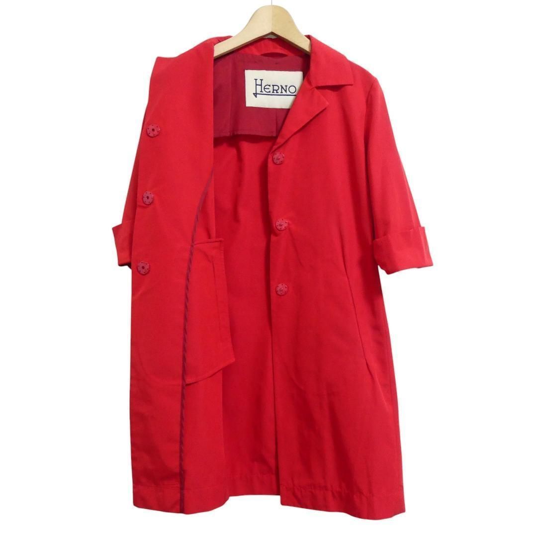 美品 HERNO ヘルノ サイズ42 コットン×ポリエステル ロング丈 七分袖