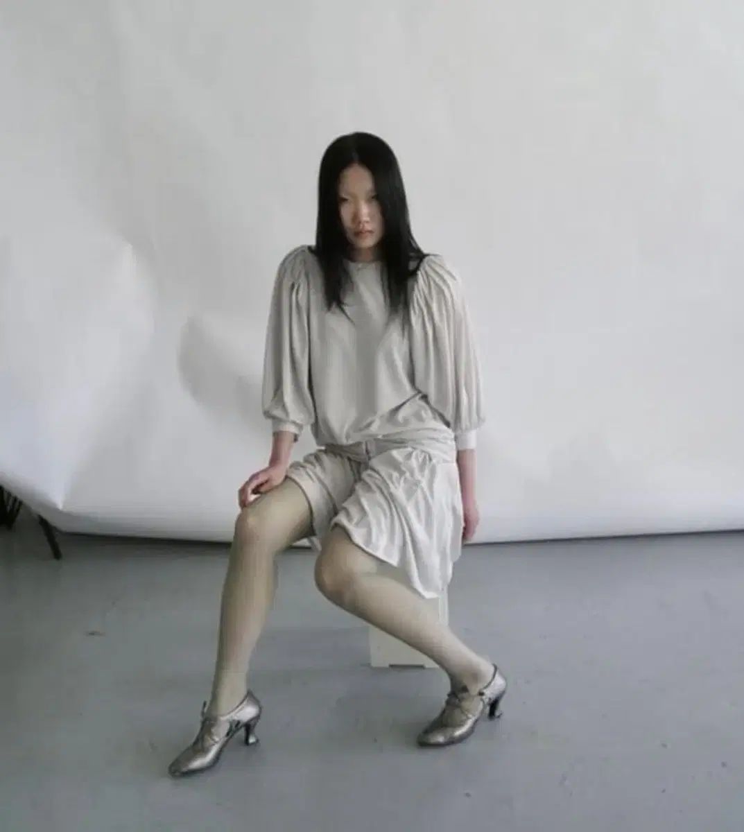 Eont s アルヌーボー ドレス セージグリーン