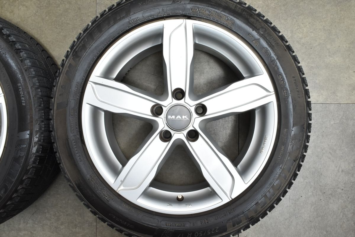  ホイールのみ販売 アウディ F 5 A スポーツバック サイズ MAK シュタッド 17 in 7 J 28 PCD 112 ミシュラン 225 50 R 17インチ タイヤ ホイールセット