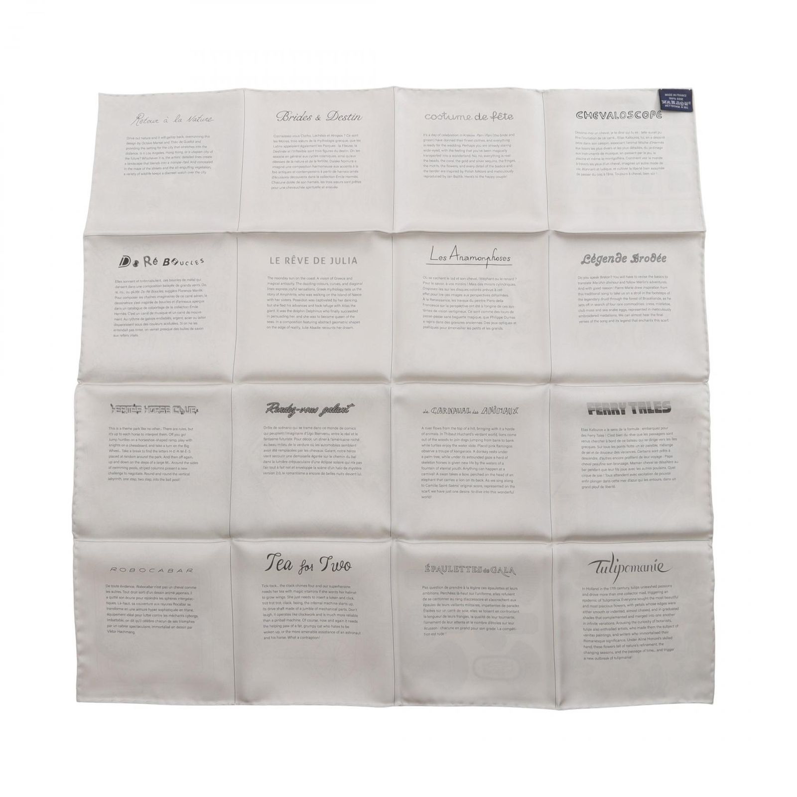 HERMES エルメス カレ60 ロボカバール ダブルフェイス スカーフ