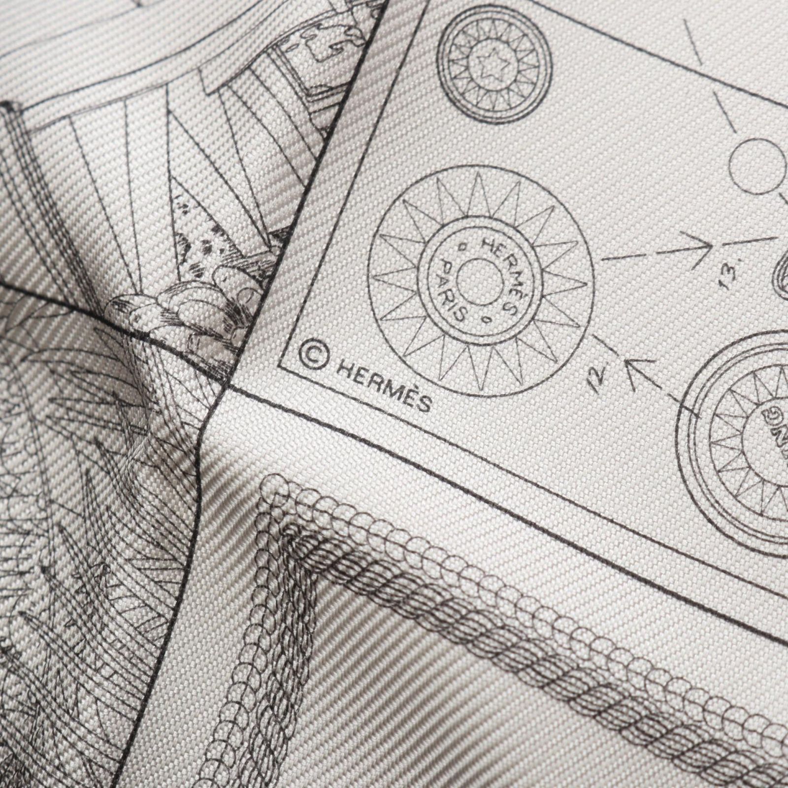  HERMES エルメス カレ60 ロボカバール ダブルフェイス スカーフ バンダナ スカーフ 小物