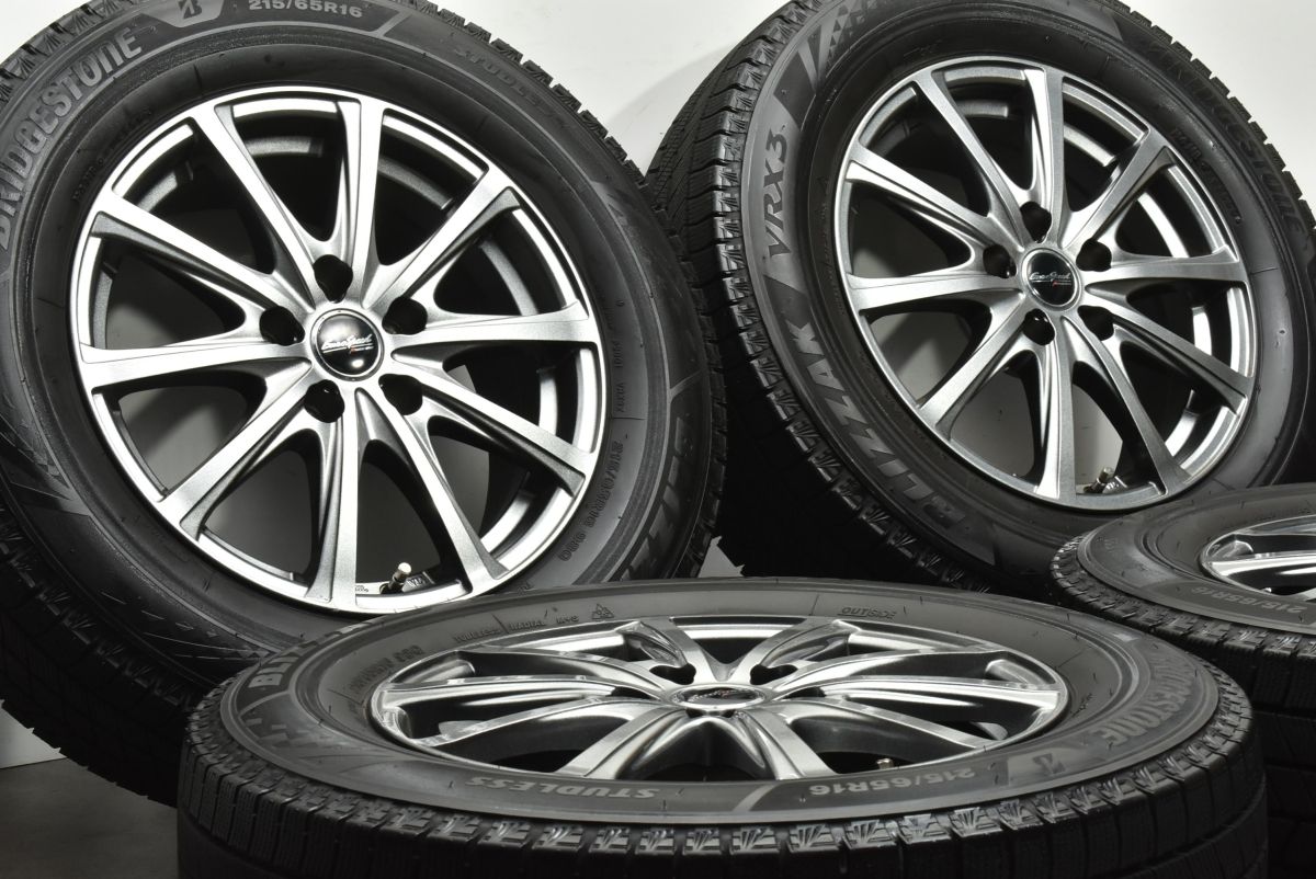 バリ溝 ユーロスピード 16 in 6 5 J 38 PCD 114 3 ブリヂストン ブリザック VRX 215 65 R カローラクロス エクストレイル アルファード