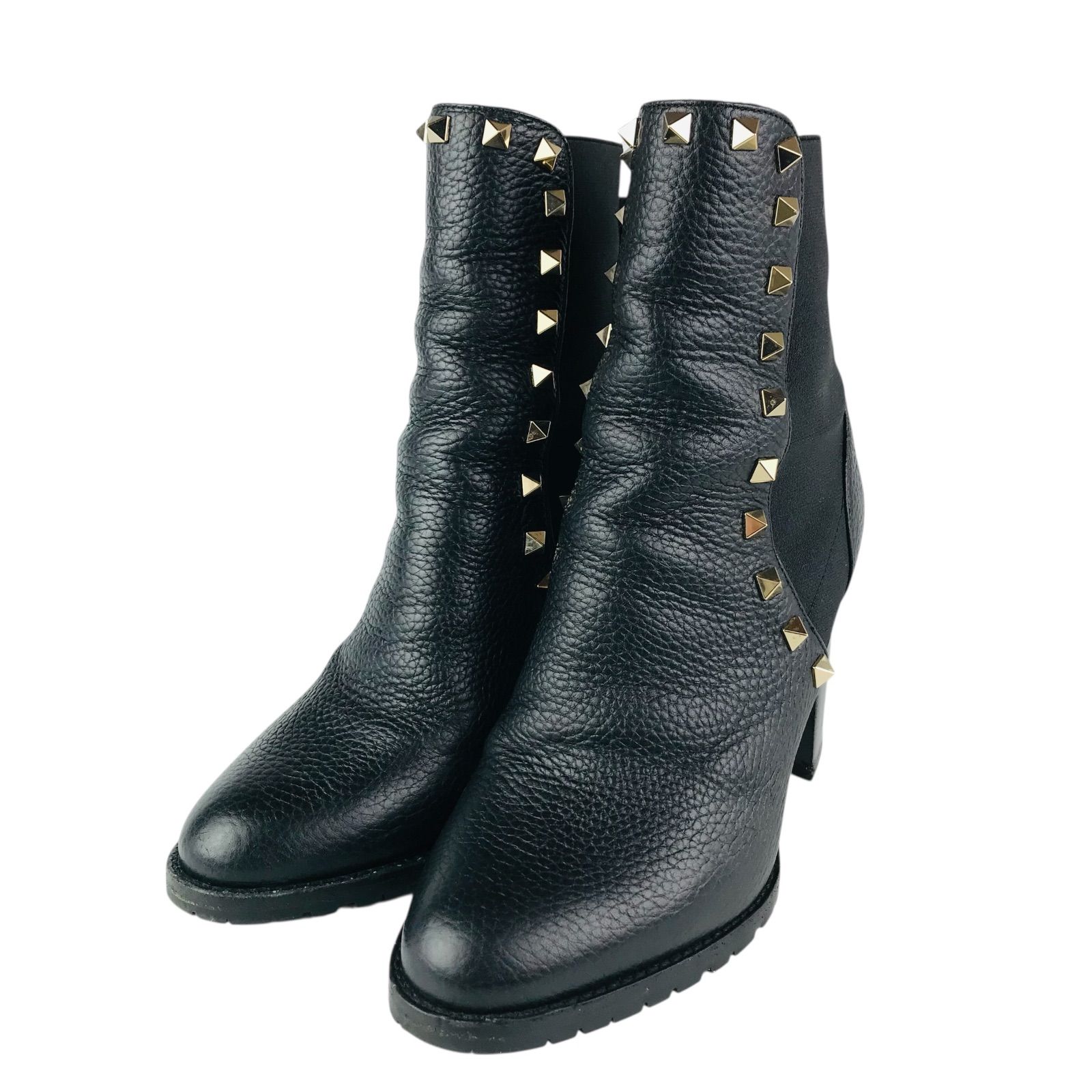 ヴァレンティノ ガラヴァーニ ロックスタッズ ショートブーツ ハイヒール 37 ヴァレンティノ ガラヴァーニ ロックスタッズ ショートブーツ