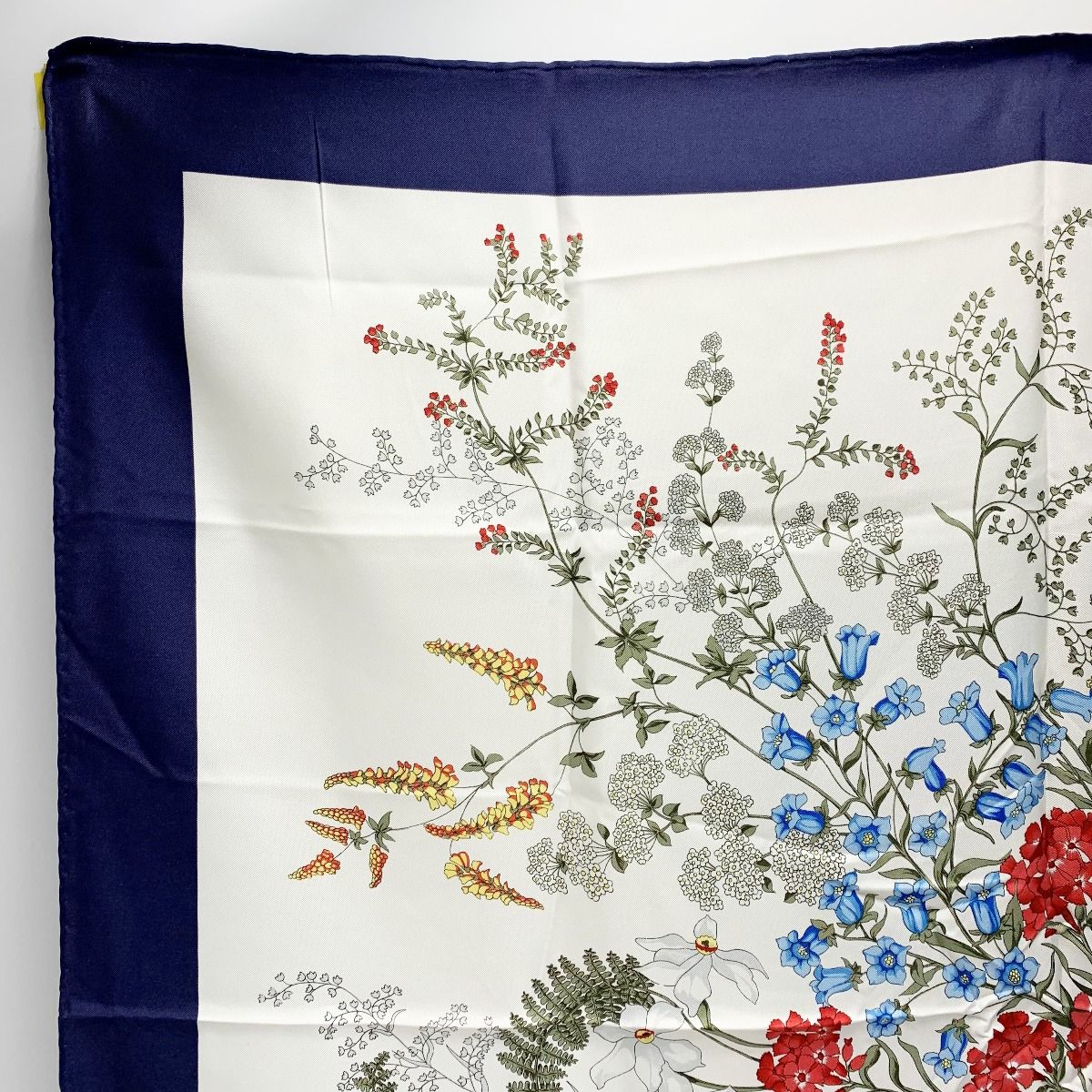 Christian Dior クリスチャンディオール スカーフ 花柄 ネイビー