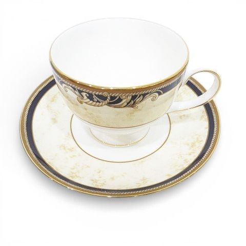 ウェッジウッド BONE CHINA コーヌコピア ティーカップ＆ソーサー ペア 2脚