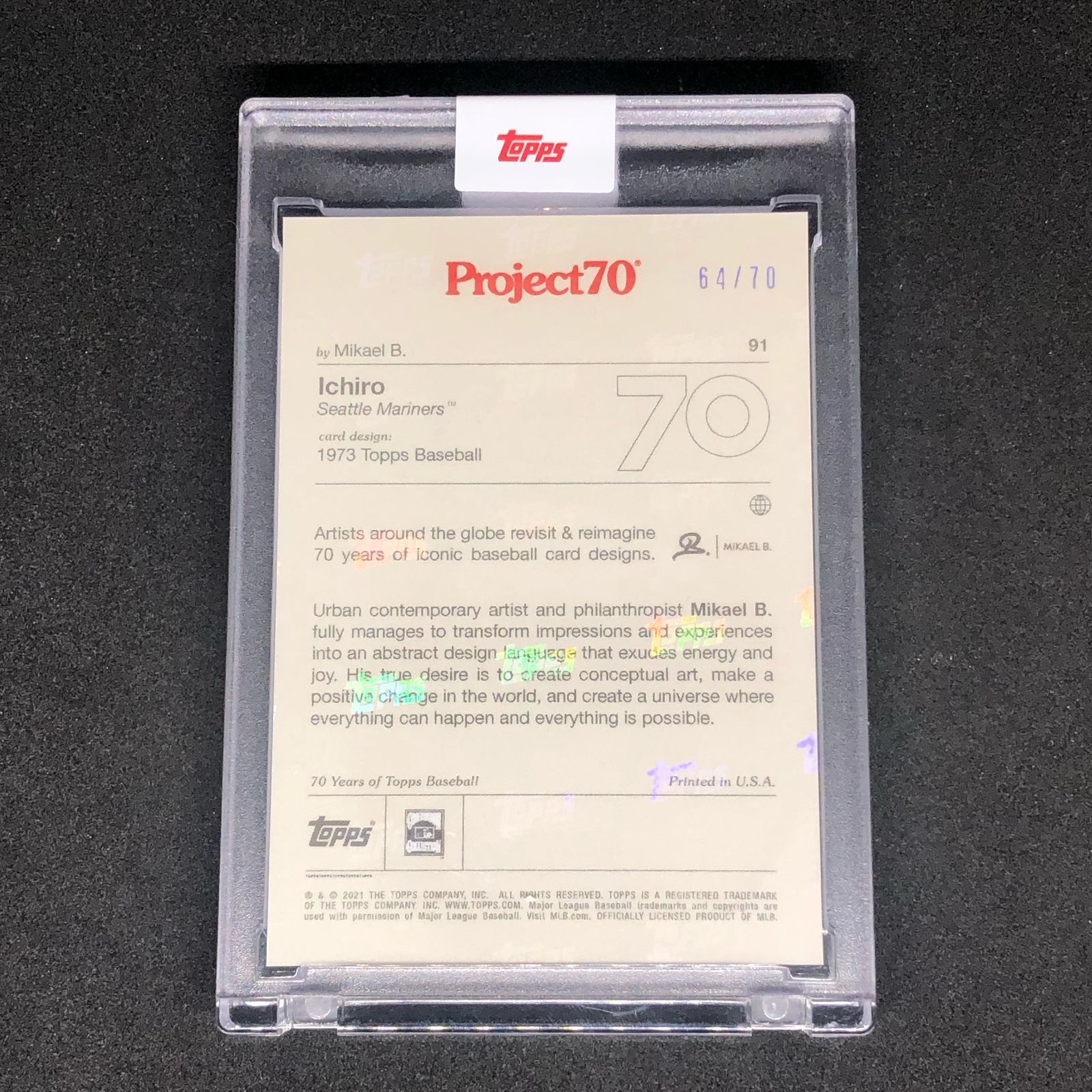 イチロー / Ichiro Topps Project70 Card91 rainbow foil 70枚限定