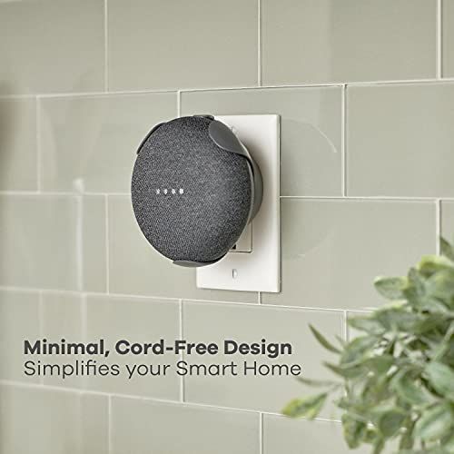  PowerClip コンセントマウント Google Nest Mini チャコール 用 スピーカーウォールハブ 第2世代Google Smart Homeデバイス用 省スペース コンセント1つだけ使用 Miniスピーカーの取り付け m スマートスピーカー スピーカー ウーファー
