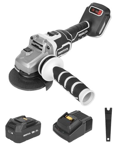 ディスクグラインダー 充電式 最大出力1000 W マキタ グラインダー 18 v 互換 工具 100 mm 3段階変速 高出力ブラシレスモーター 防振形サイドハンドル付 36 mmスリムグリップ コードレス軽量設計 TAG 20 B 4 0 Ahバッテリー 充電器付 m