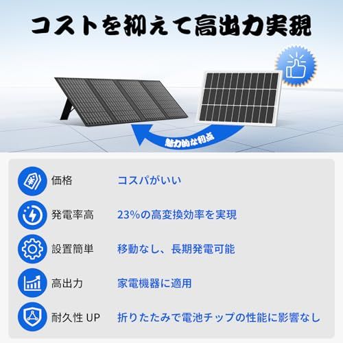 ECO-WORTHY ソーラーパネル 200W = 100W 2枚 単結晶 23%変換効率 太陽