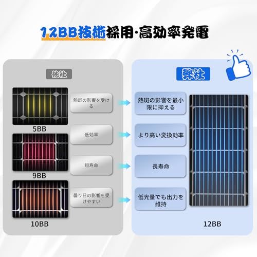 ECO-WORTHY ソーラーパネル 200W = 100W 2枚 単結晶 23%変換効率 太陽