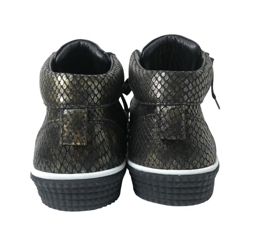 JIMMY CHOO ハイカット レザー スニーカー 新品同様 JIMMY CHOO ジミーチュウ サイズ39 約26㎝ パイソン レザー