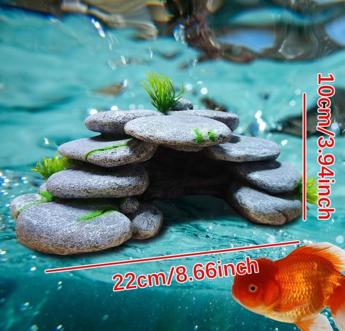 アクアリウム　水槽　オブジェ　金魚　隠れ家　陶器　トンネル 水槽 オブジェ 金魚 隠れ家 水槽 洞窟 トンネル 樹脂 積み重ねの岩