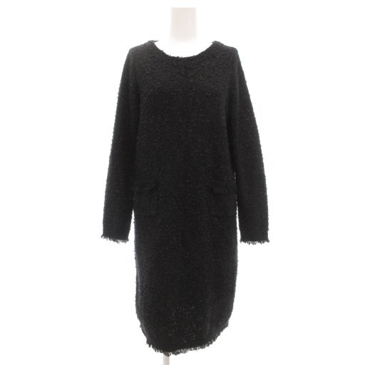 【中古】トッカ 23AW Black & White Capsule Collection アンスナール ツイード ドレス ニットワンピース XS トッカ TOCCA 23AW Black & White Capsule Collection UNSNARL TWEED