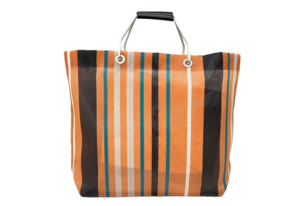 マルニ MARNI マーケット MARKET ストライプ ラージ メッシュ TOTE BAG