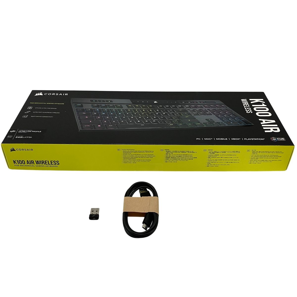 CORSAIR K 100 AIR RGP 0120 ワイヤレス メカニカル ゲーミング キーボード