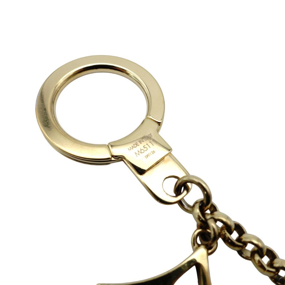 ルイヴィトン LOUIS VUITTON バッグチャーム キーリング M65111 ロゴ