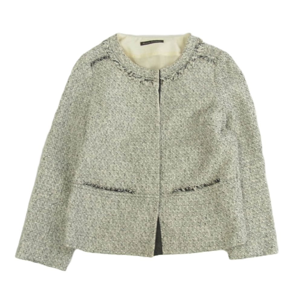 DRESSTERIOR ドレステリア M-77W-31 ツイード ノーカラー ジャケット ミニスカート セットアップ 36【中古】