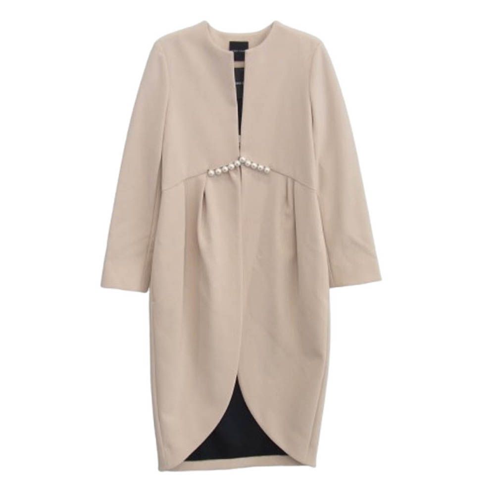 YOKO CHAN ヨーコチャン パール ペタル コート ジャケット ベージュ系